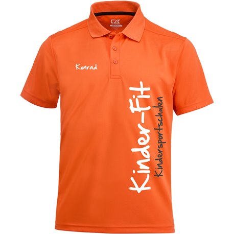 Kinder-Fit Herren Poloshirt für Trainer orange